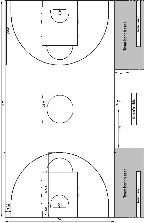 篮球场尺寸图纸
